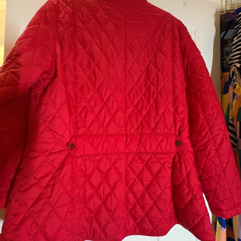 Barbour Women's Quilted Puffer Jacket in Red - Picture 2 of 5
